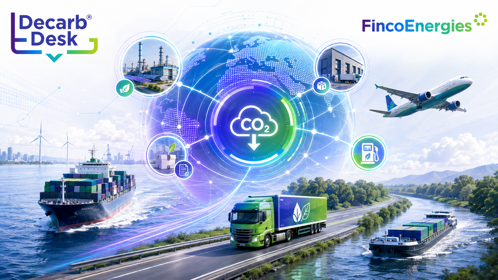 Scope 3 emissions across shipping, road freight and aviation managed through Decarb Desk